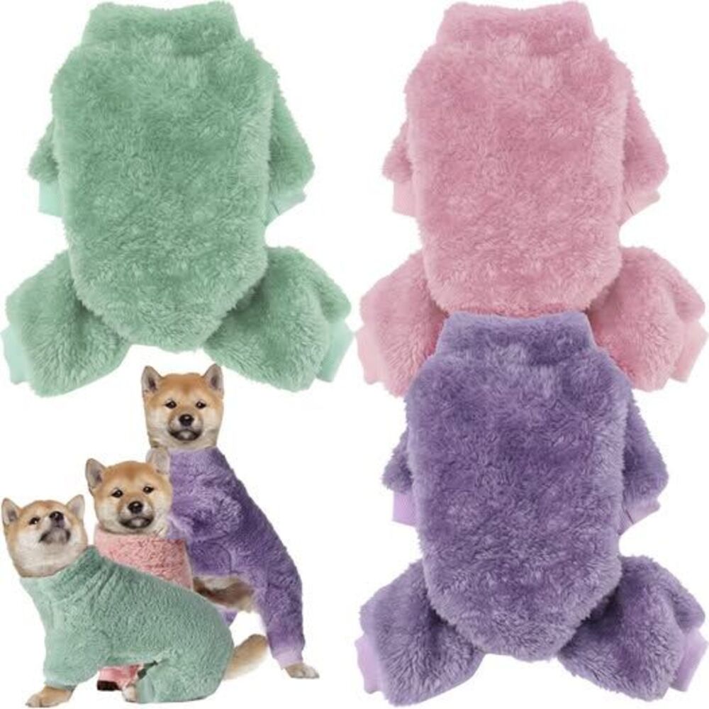 Reginary 3 Pieces Dog Pajamas Puppy Clothes Winter Coats